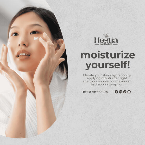 Hestia Aesthetics | worked on the pubmat for the Hestia Aesthetics social media pages; used Adobe Photoshop, making use of test effects, shapes, textures, and blending modes; made with Adobe Photoshop